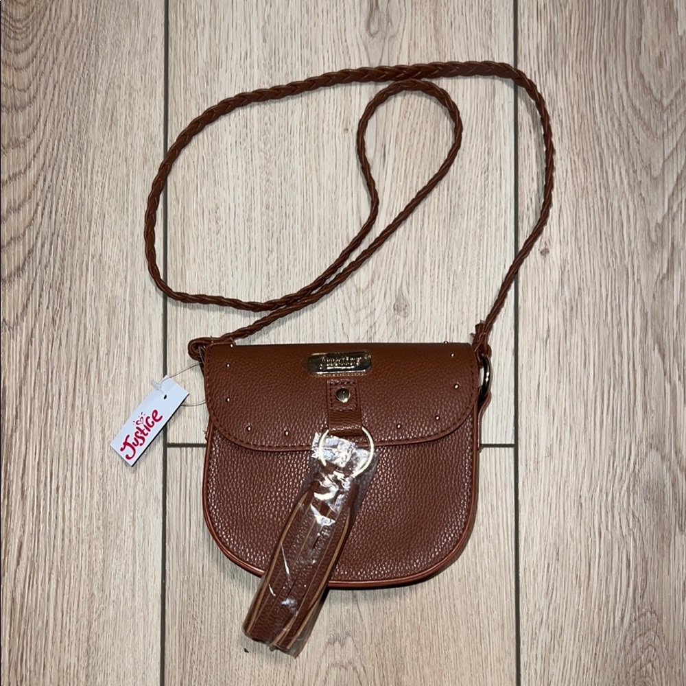 Justice Elegant Brown Crossbody Bag